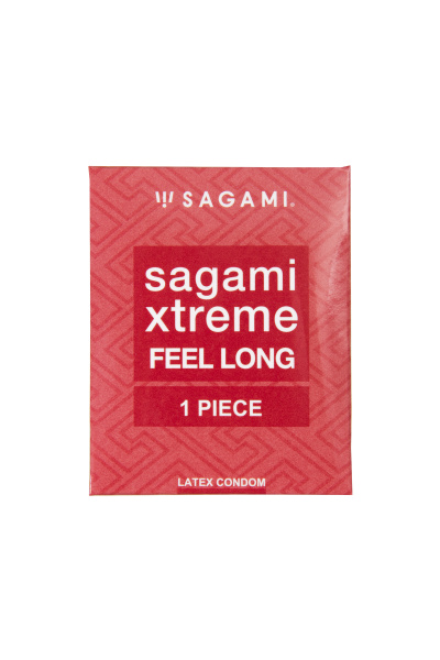 Презервативы Sagami, xtreme, feel long, латекс, 19 см, 5,2 см, 1 шт.