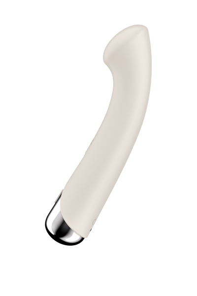 Вибратор для точки G  с ротацией Satisfyer Spinning G-Spot 1, силикон, бежевый, 16,8 см
