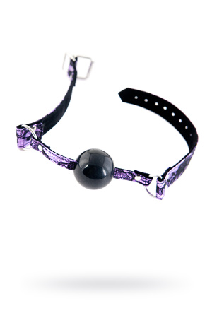 Кляп с кружевным ремешком, TOYFA Marcus, пурпурный, 62 см