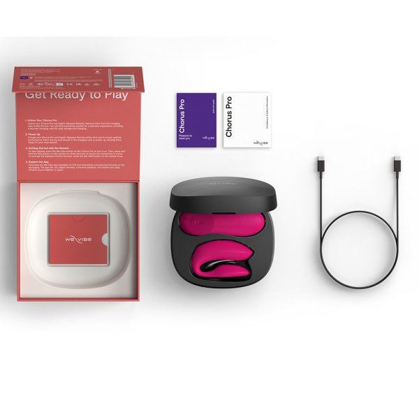 Вибратор для пар WE-VIBE Chorus Pro розовый, силикон,4,1