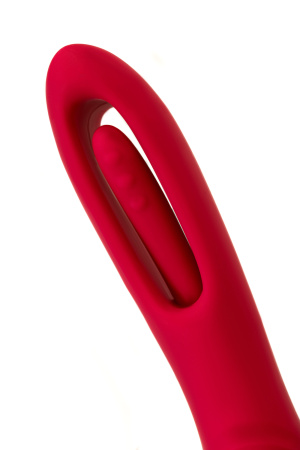 Стимулятор с двигающимся язычком Flovetta CARNATION, силикон, розовый, 18,5 см