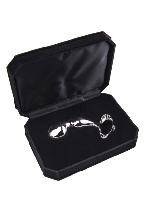 Анальная втулка  TOYFA Metall, Серебристая, 8,5 см, Ø 3,5