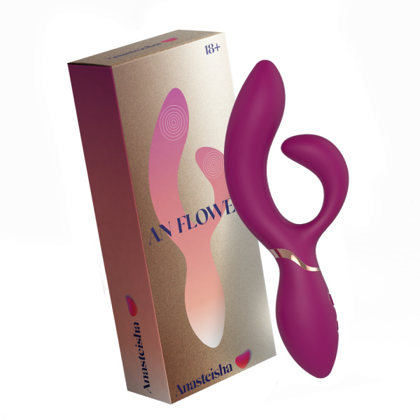 Вибратор  кролик ультрагибкий  AN Flower