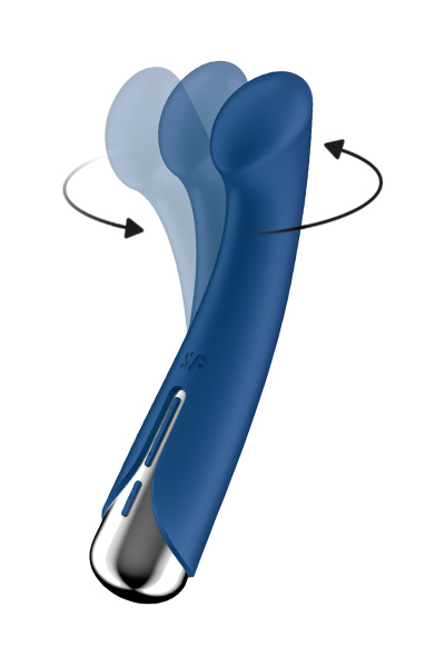Вибратор для точки G  с ротацией Satisfyer Spinning G-Spot 1, силикон, синий, 16,8 см