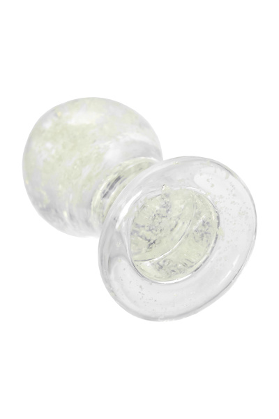 Анальная втулка Sexus Glass светящаяся в темноте, стекло, 9 см