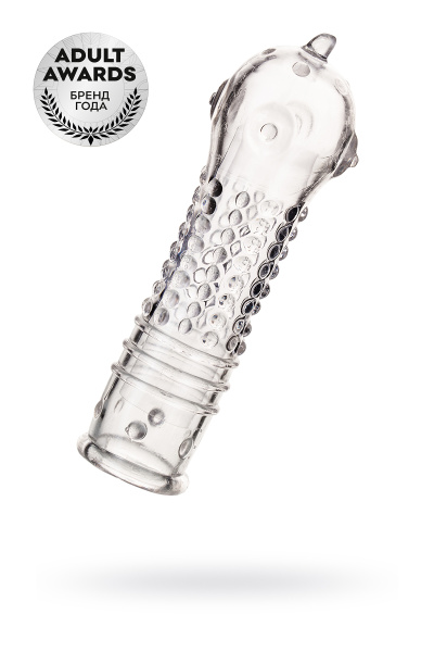 Насадка TOYFA A-Toys, Прозрачная, 14,7 см, Ø 3,5