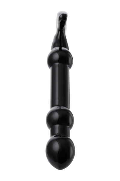 Фаллоимитатор Sexus Glass,стекло, черный, 19 см